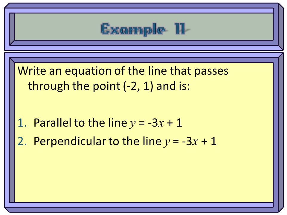 Parallel and perpendicular lines